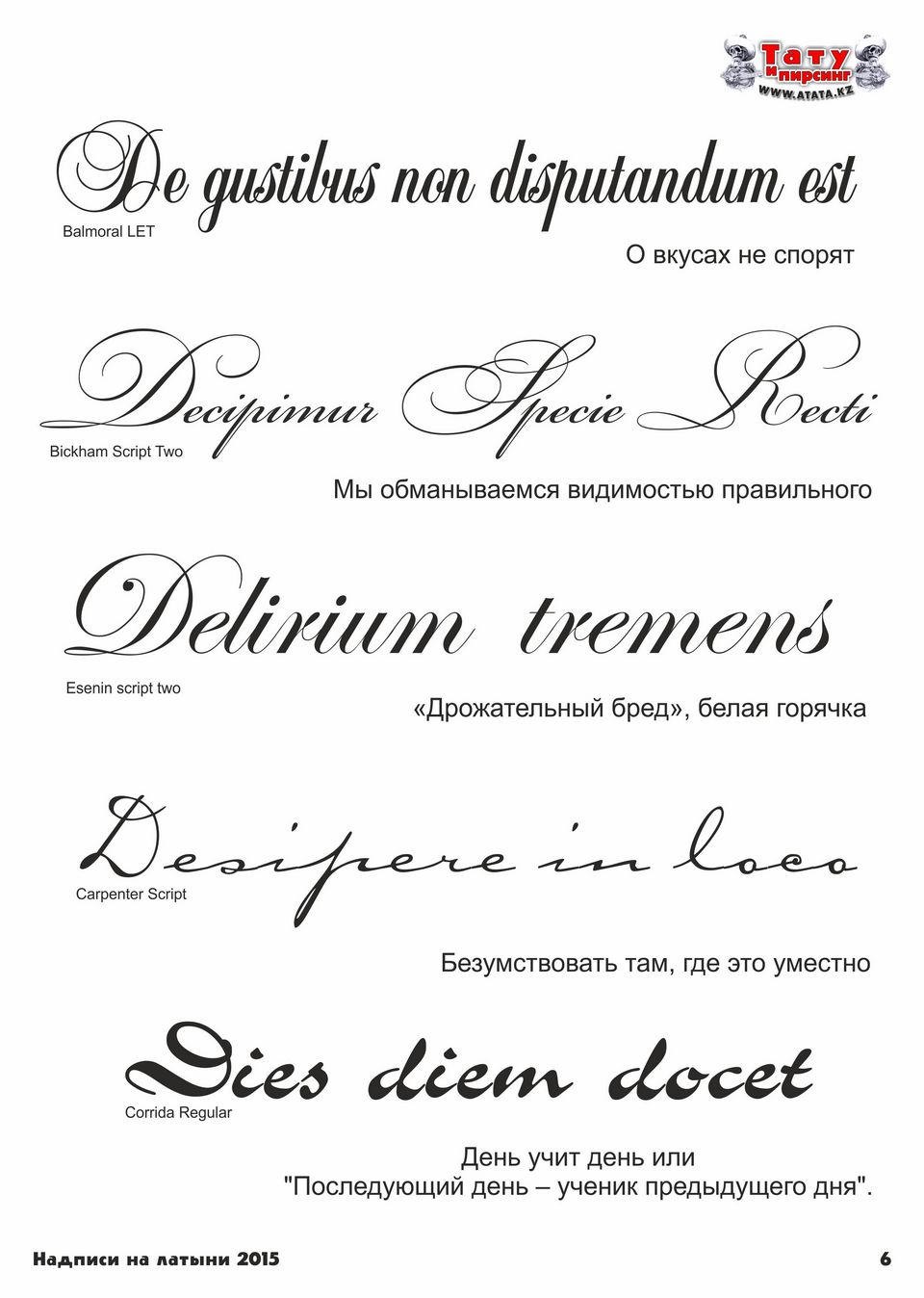 Тату надписи на латыни со смыслом с переводом